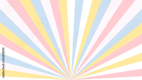 カラフルな効果線のイラスト　アスペクト比16：9バージョン