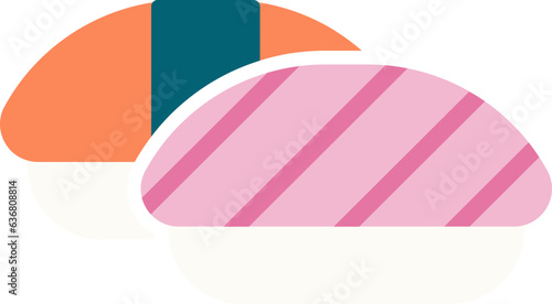 Sushi and sashimi japan icon
