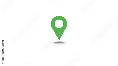 Location map geo pin icon, Location Pin pointer Animation background. k1_616