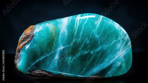 Generative AI : Bright Amazonite natural stone isolated photo