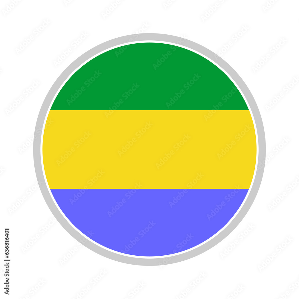 Gabon flag icon set Gabon independence day icon set vector sign symbol Gabon flag icon set Gabon independence day icon set vector sign symbol