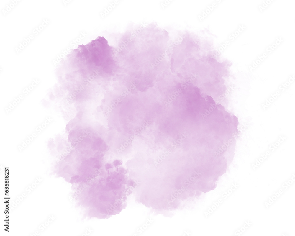 Purple cloud brush elements by hand drawing 