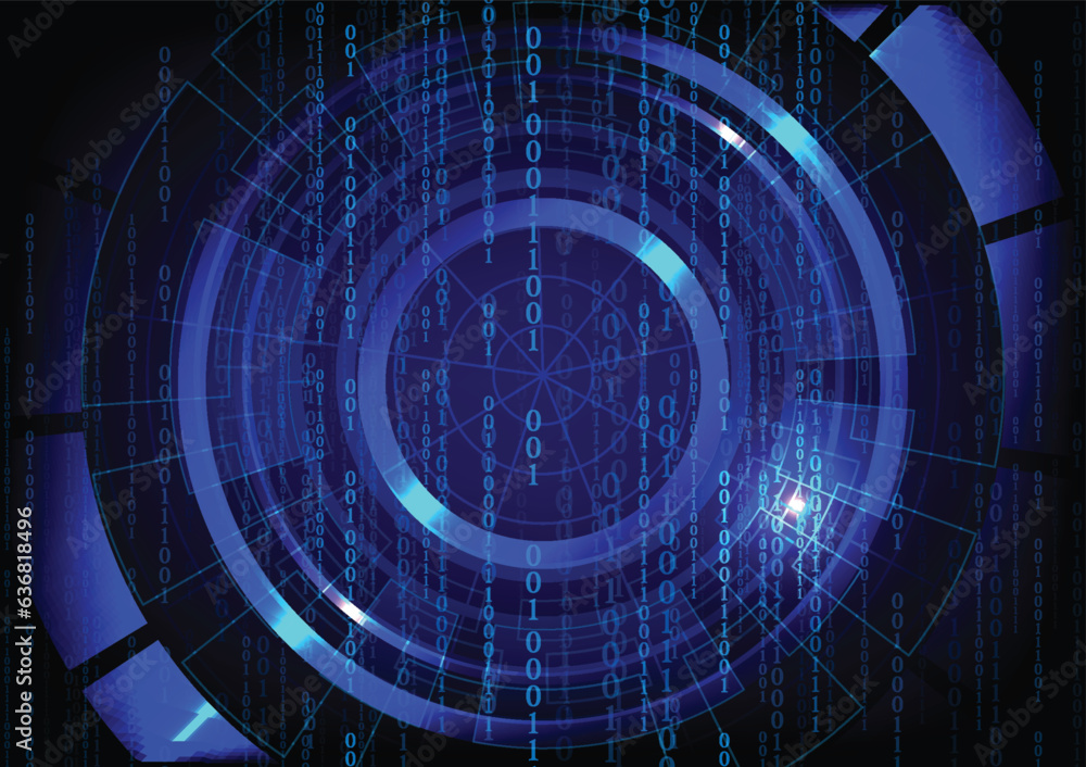 Fototapeta premium vector illustration of technology circle abstract background.technology circle.