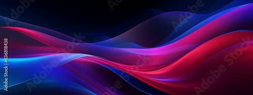Abstract background with red and blue dynamic waves, Vector illustration