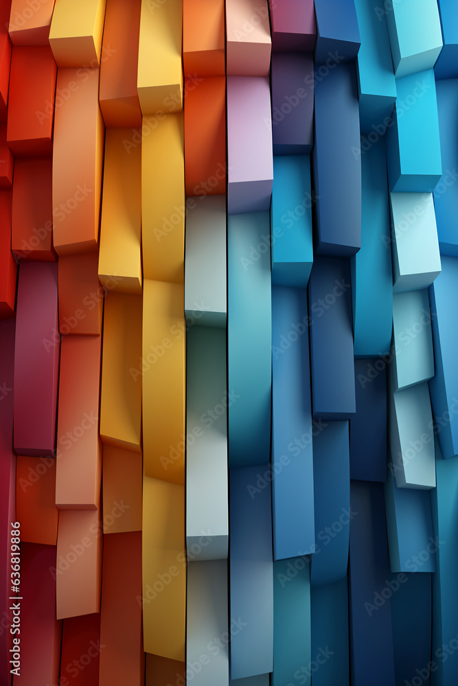 Ios style wallpaper rainbow colors wide lines. AI generative Ios style wallpaper rainbow colors wide lines. AI generative