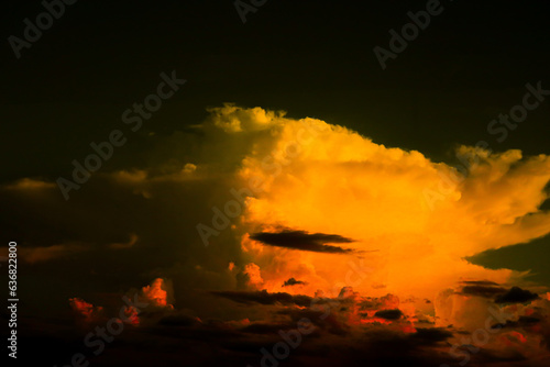 beautiful Yellow cloud sky in dusk day © VETRA PERMANA