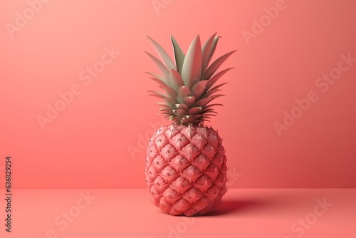 pineapple on a coral background made by midjeorney