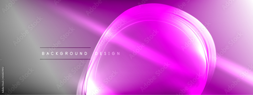 Obraz premium Vector abstract background - liquid transparent bubble shapes on fluid gradient with shadows and light effects