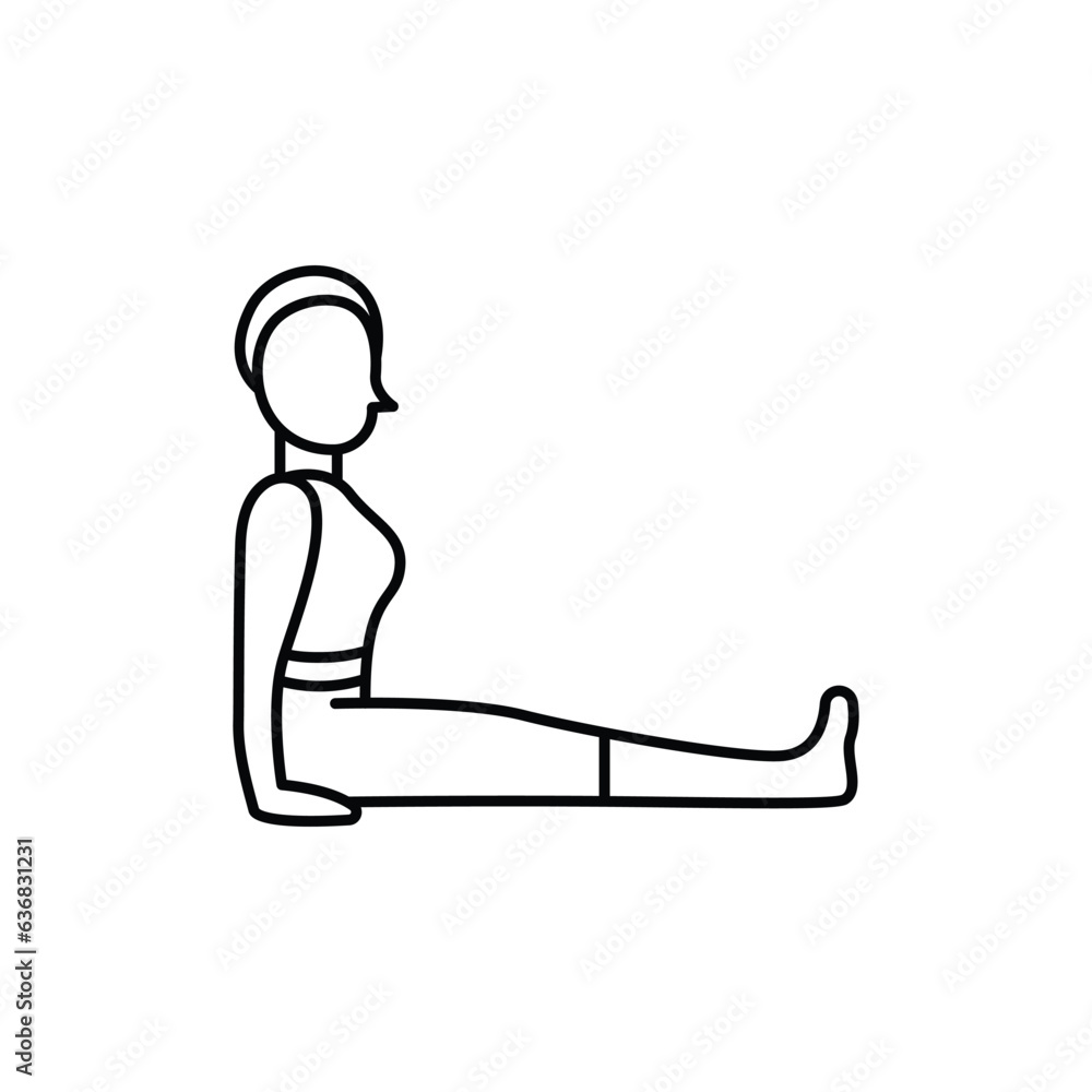 yoga pose icon. outline icon yoga pose icon. outline icon