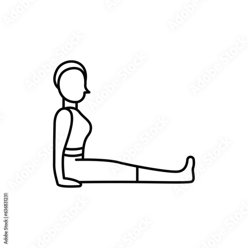 yoga pose icon. outline icon