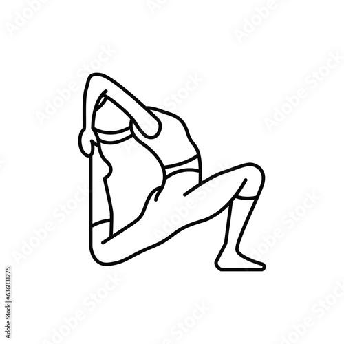 yoga pose icon. outline icon