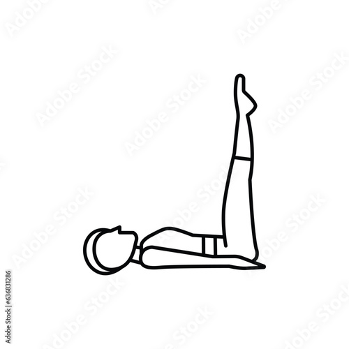 yoga pose icon. outline icon