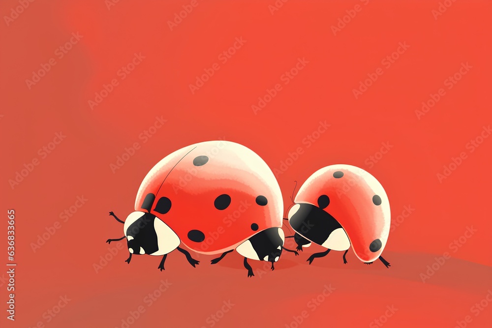 Naklejka premium ladybug made by midjeorney