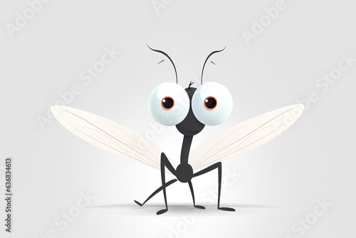 illustration of a cartoon dragonfly made by midjeorney
