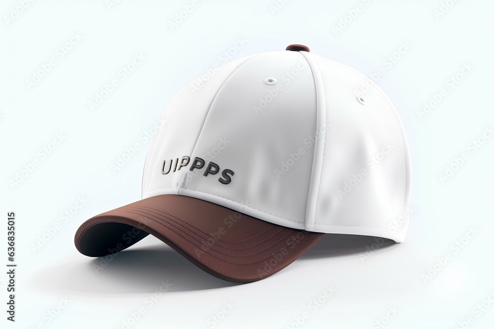 Fototapeta premium white baseball cap made by midjeorney