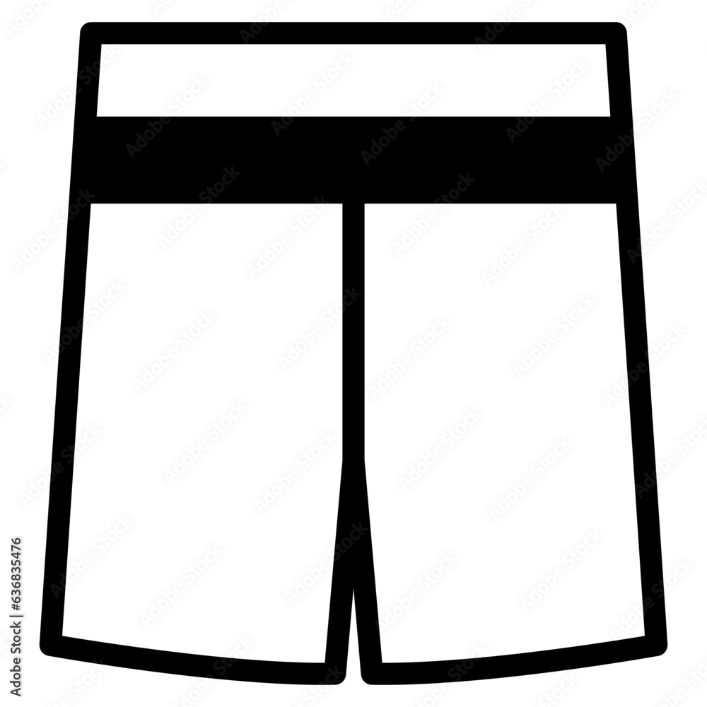 The Black Short Pants Icon Symbol is Perfect as an Additional Element to your Design