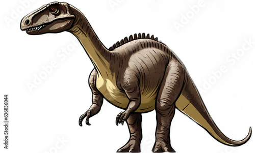  Cartoon Illustrated Raptor Dinosaur Transparent Background © Porscifant Art