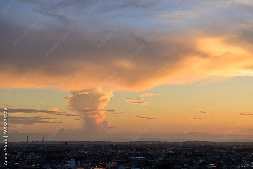 八ツ面山からの夕景