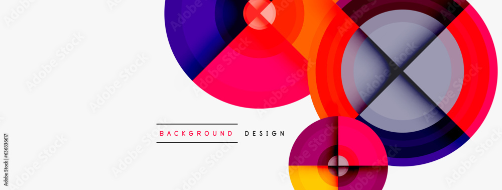 Creative circle geometric abstract background Creative circle geometric abstract background