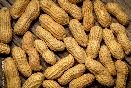 Peanuts with nutshell, studio shot