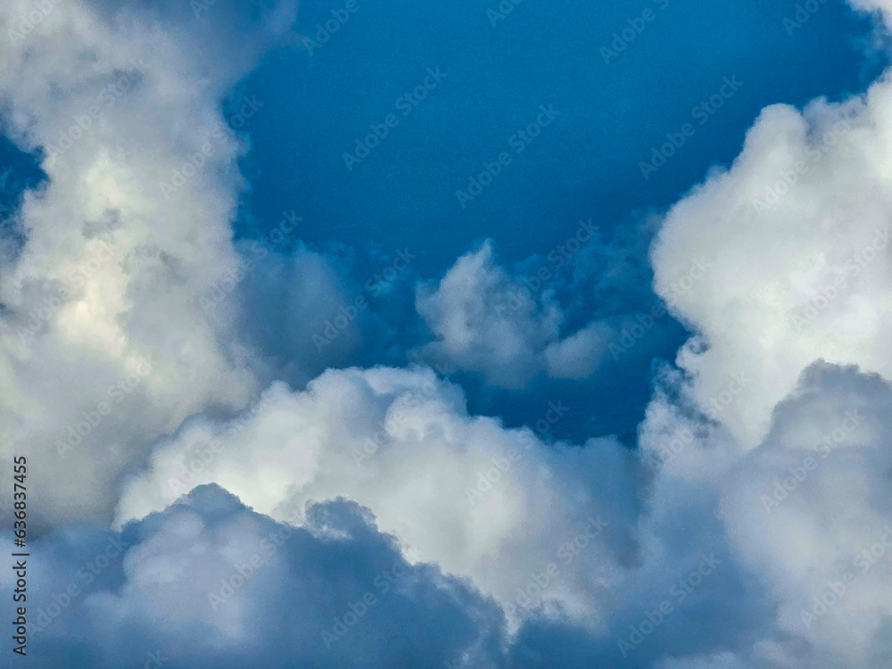 Obraz premium Blue sky and white cloud.