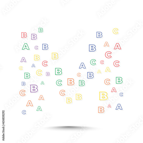 Alphabet logo design template with abc letters