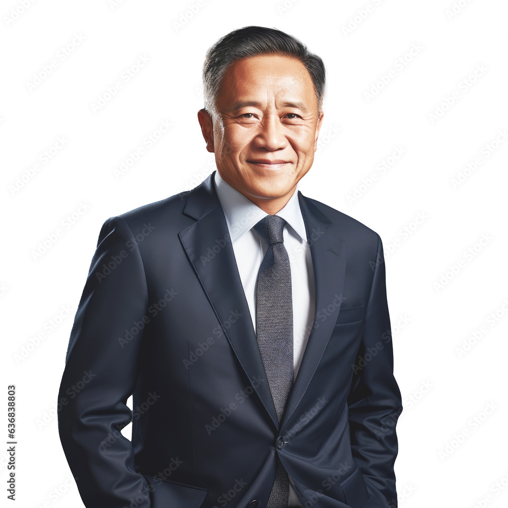 Entrepreneur senior asian businessman in formal suit wear smiling Entrepreneur senior asian businessman in formal suit wear smiling
