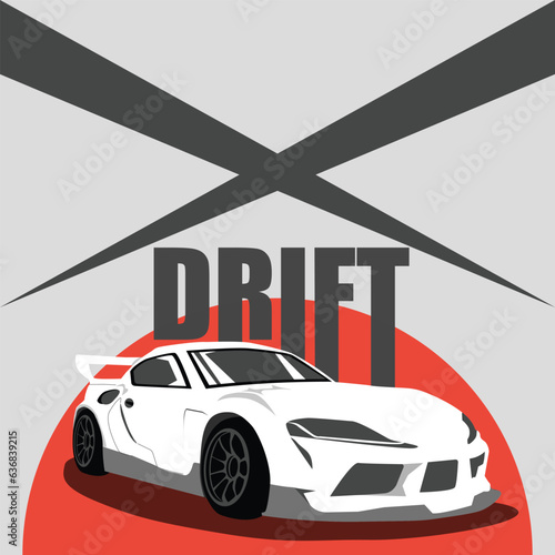 car drift design vector element
