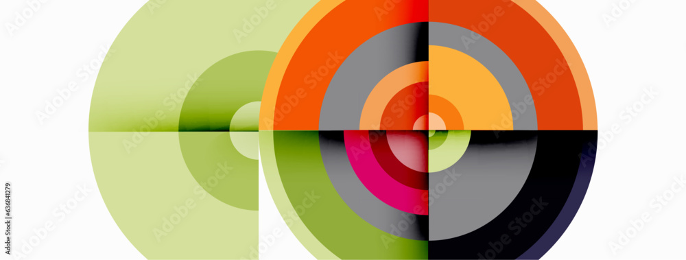 Circles with shadows trendy minimal geometric composition abstract background Circles with shadows trendy minimal geometric composition abstract background