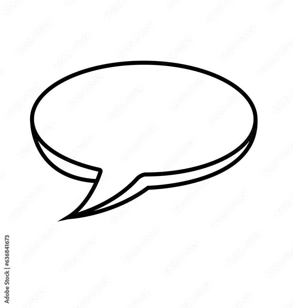 Digital png illustration of empty white speech bubble on transparent background Digital png illustration of empty white speech bubble on transparent background