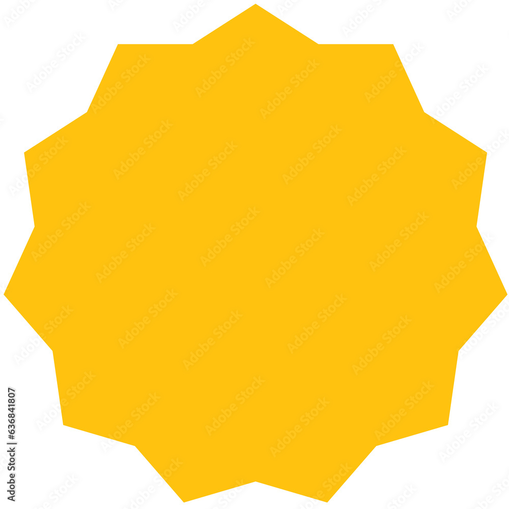 Digital png illustration of blank yellow star shaped roundel on transparent background Digital png illustration of blank yellow star shaped roundel on transparent background