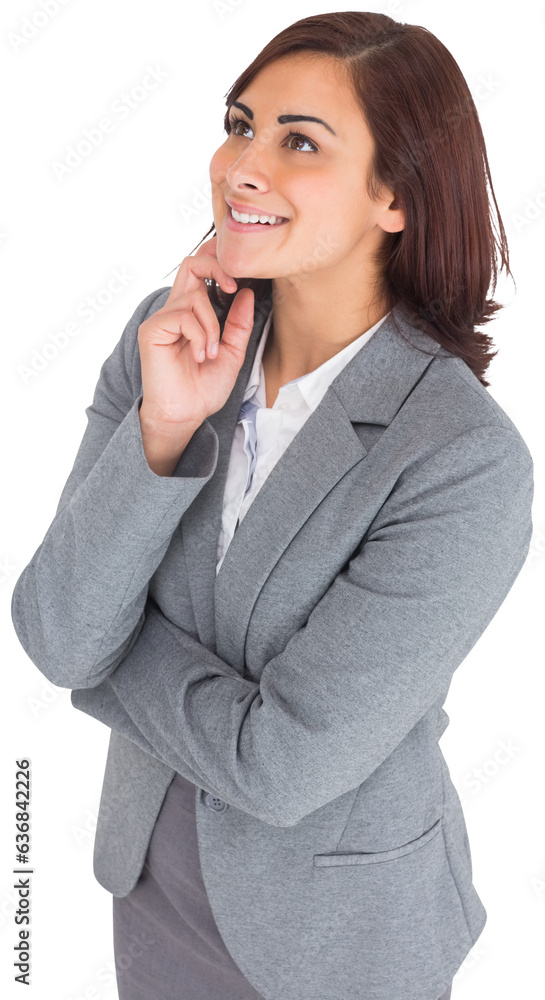 Digital png photo of happy biracial businesswoman on transparent background Digital png photo of happy biracial businesswoman on transparent background