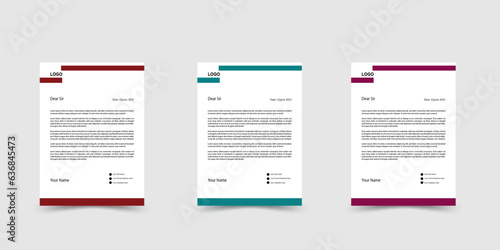 Professional and Clean corporate business letterhead template design.