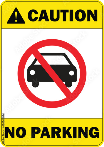 No parking signs. car parking not allowed sign, prohibition road sign printable sicker vector 