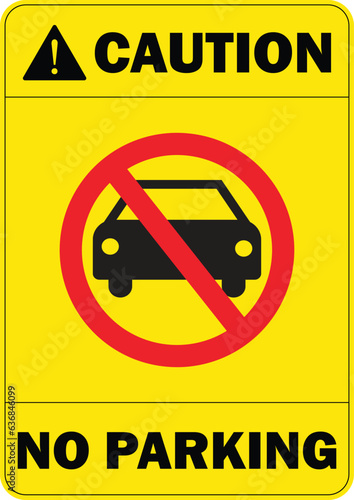 No parking signs. car parking not allowed sign, prohibition road sign printable sicker vector 