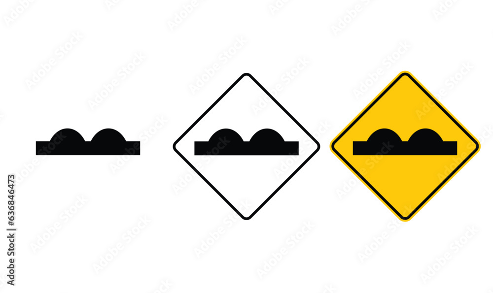 icon way rough yellow outline traffic warning sign design for yellow background and black and white background icon way rough yellow outline traffic warning sign design for yellow background and black and white background
