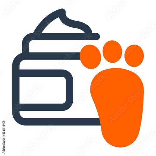 Foot cream for skincare vector icon