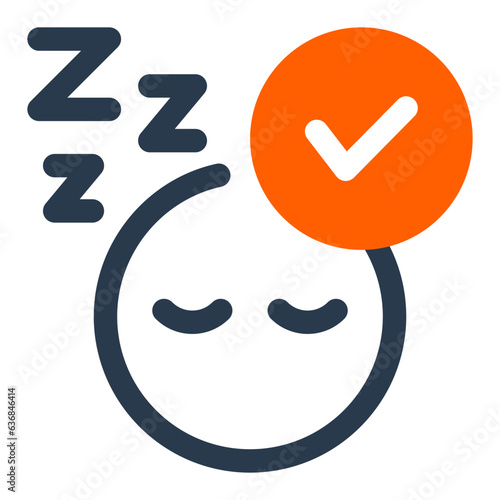 Getting a good night's sleep vector icon