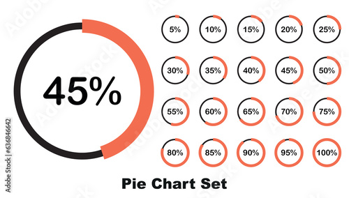 Set of circle diagram, infographic design.