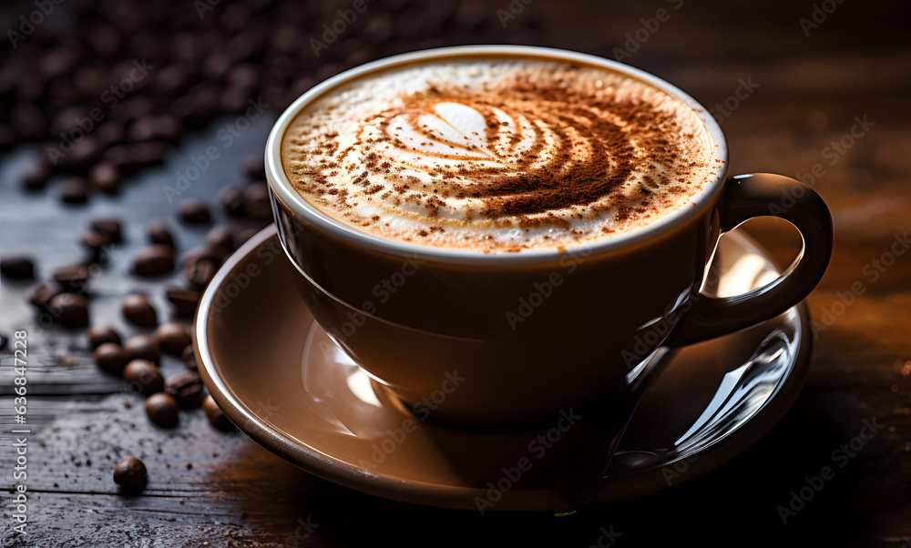 White cup art of coffee latte with heart shape White cup art of coffee latte with heart shape