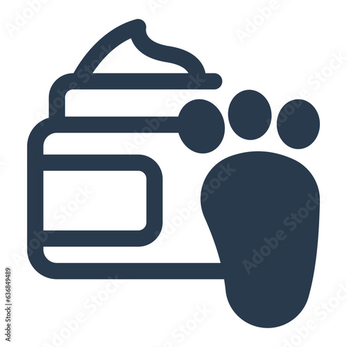 Foot cream for skincare vector icon