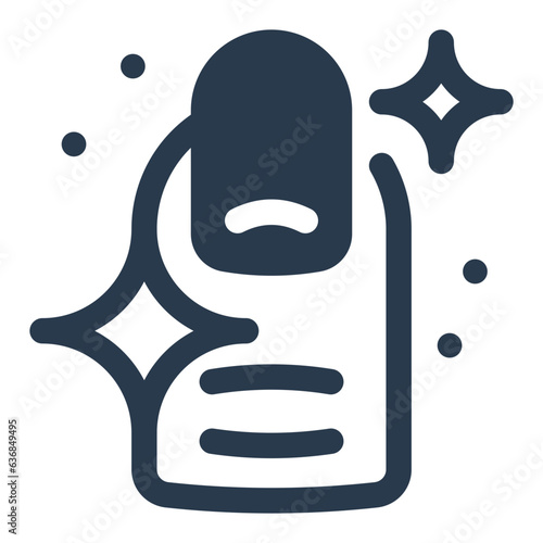 Manicure and nail care vector icon