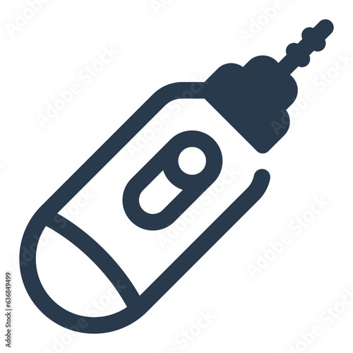 Nose hair trimmer for grooming vector icon