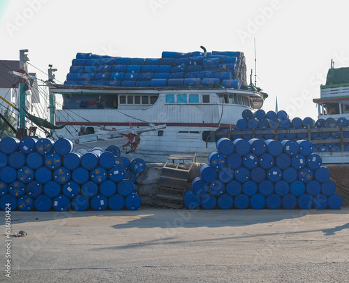 Sunda Kelapa Harbor in Jakarta is one of the important ports in Indonesia which is located on the coast of North Jakarta Beach. Sunda Kelapa Harbor is the beginning of Jakarta. photo