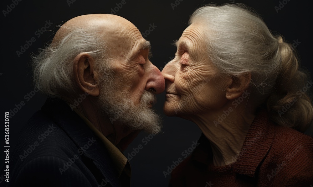 Photo of a passionate kiss between two people Photo of a passionate kiss between two people