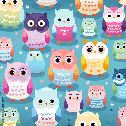 seamless owl pattern 