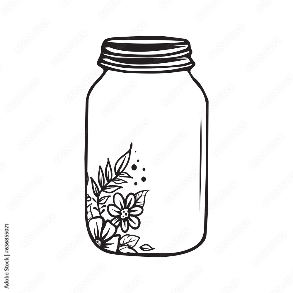 Glass Mason Jar Collect moments not things Ball jar Canning Empty jar with blank label, Hand drawn Glass mason jar outline line art clip art template,Simple flat vector illustration design Glass Mason Jar Collect moments not things Ball jar Canning Empty jar with blank label, Hand drawn Glass mason jar outline line art clip art template,Simple flat vector illustration design
