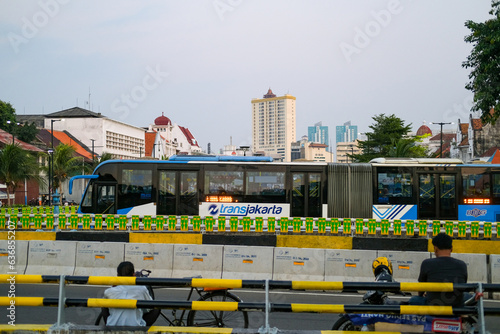 bridge in the old city area of ​​Jakarta, Transjakarta buses pass through the old city area, Kota Tua Jakarta photo