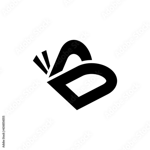 Letter B for bug original logo vector