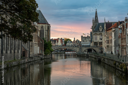 Night view of Ghent